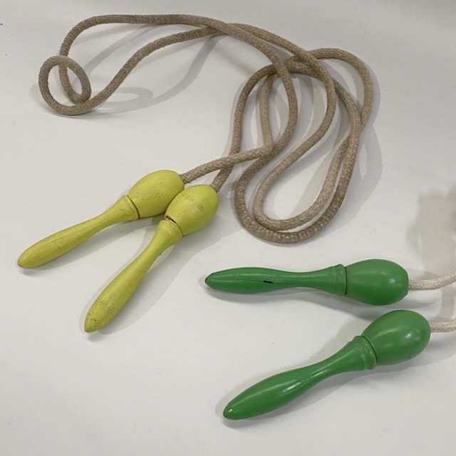 SKIPPING ROPE, Coloured Wood Assorted